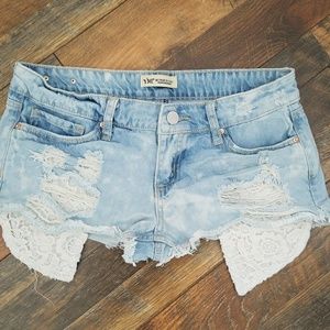 YMI Crochet Pocket Jean Shorts